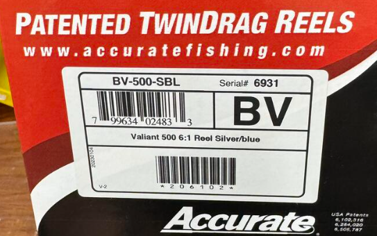 Accurate Boss Valiant BV 500 Custom Silver Blue Conventional Reel Next-Gen Knob