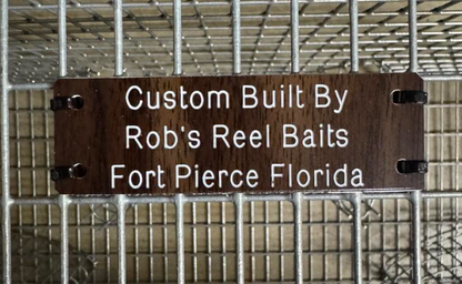 Rob's Reel Bait 6 Funnel Pinfish Trap, Galvanized Wire 24" x 18" x 12" Made In America