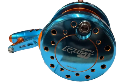 Maxel Rage Pro 60 60H Custom Tiffany Blue Orange Conventional Reel