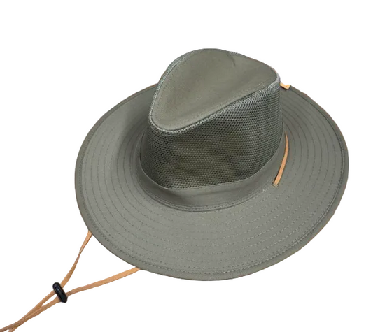 Safari Hat With Mesh And Chin Strap