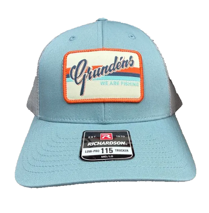 Grundens Low Pro Script Trucker Snapback Hat