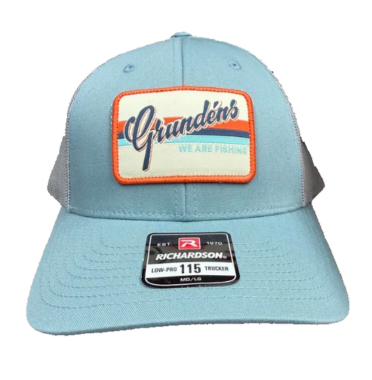 Grundens Low Pro Script Trucker Snapback Hat
