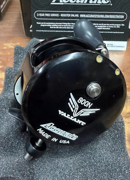 Accurate VT2-800N-B Valiant Twindrag 800 Narrow 2-Speed Reel V2 Black