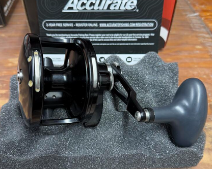 Accurate VT2-800N-B Valiant Twindrag 800 Narrow 2-Speed Reel V2 Black