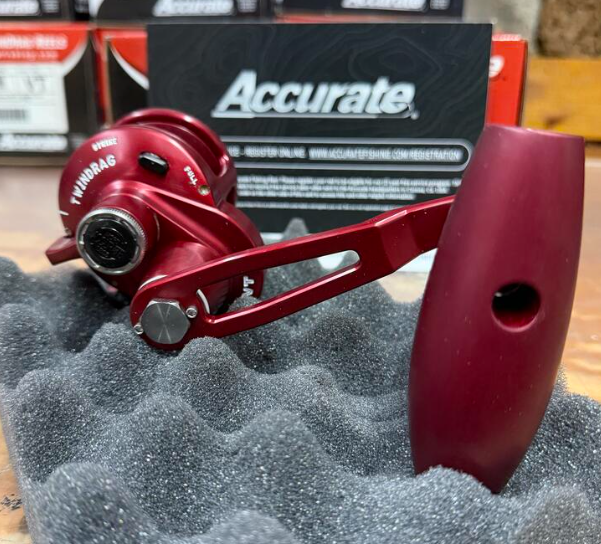 Accurate VT-300-JIG-MWR Valiant Twindrag 300 V2 Jigging Reel Matte Wine Red