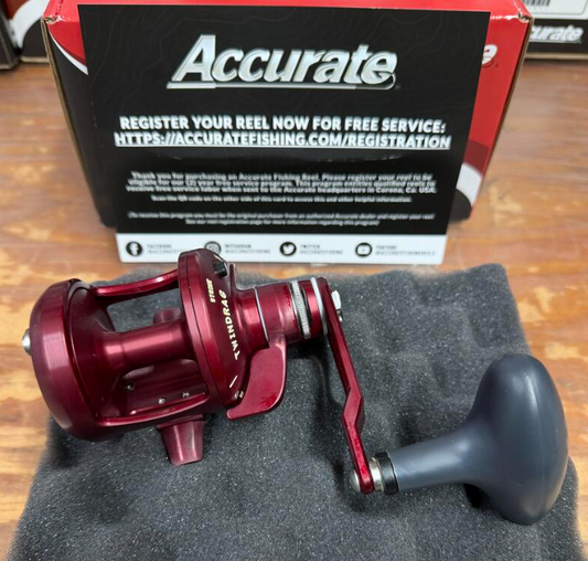 Accurate VT-400-MWR Valiant Twindrag 400 Reel V2 Matte Wine Red
