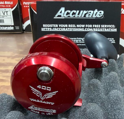 Accurate VT-400-R Valiant Twindrag 400 Reel V2 Red
