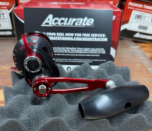 Accurate VT2-400-MBR Valiant Twindrag 400 2-Speed Reel V2 Matte Black/Red