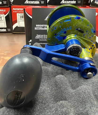 Accurate VT2-600-ODMAHI Valiant Twindrag 600 2-Speed Reel V2 OD Green Mahi