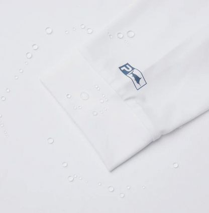 Pelagic Aquatek Wahoo Icon Long Sleeve Performance Shirt White