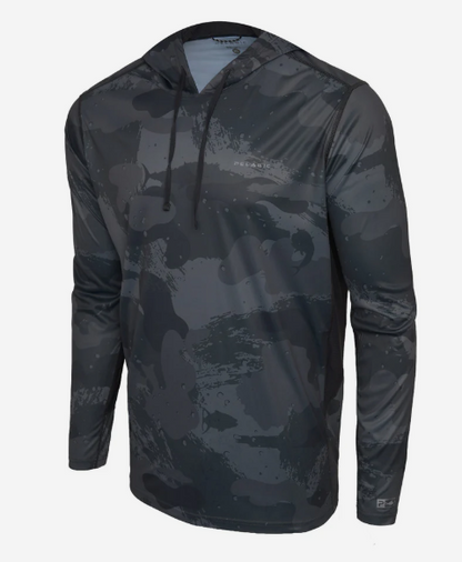 Pelagic Vaported Hooded Long Sleeve Performance Shirt BrushCamo Fade Graphite