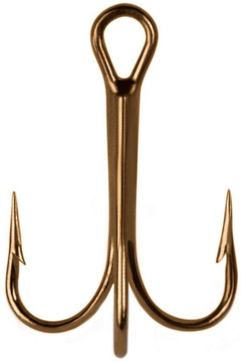Mustad 3551 Bronze Gator Hook 20/0 Treble Hook Each - Bridge Gaff
