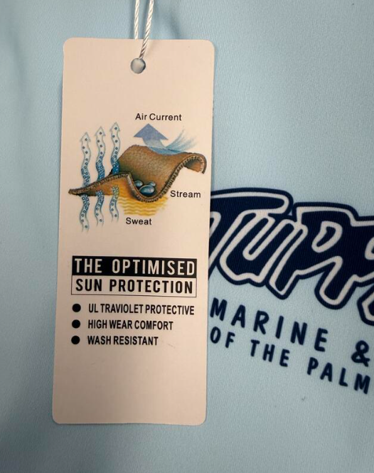 Tuppens Premium Hooded Long Sleeve Fishing Shirt With Built In Gator Arctic Blue Adult