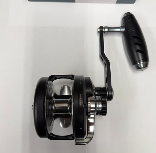 Maxel Rage Pro 90 Matte Black Light Gray Conventional Jigging Reel Right Hand