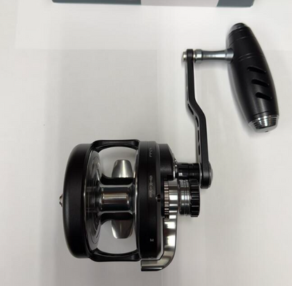Maxel Rage Pro 90 Matte Black Light Gray Conventional Jigging Reel Right Hand