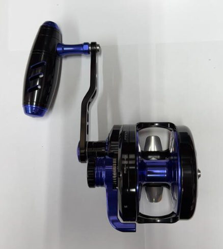 Maxel Rage Pro 90L Custom Black Blue Conventional Jigging Reel Left Hand