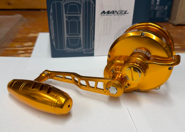 Maxel Rage Pro 90L Custom Gold Edition Conventional Jigging Reel Left Hand