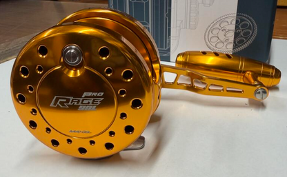 Maxel Rage Pro 90L Custom Gold Edition Conventional Jigging Reel Left Hand