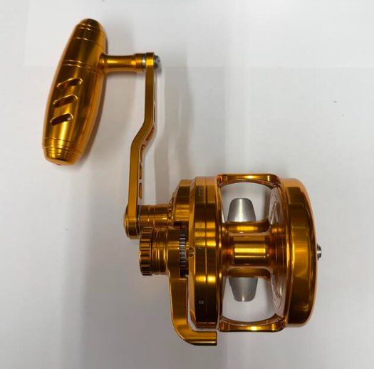 Maxel Rage Pro 90L Custom Gold Edition Conventional Jigging Reel Left Hand
