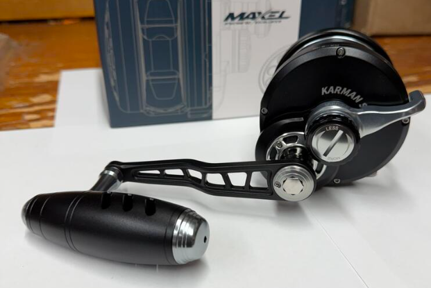 Maxel Rage Pro 90L Custom Matte Black Gray Conventional Jigging Reel Left Hand