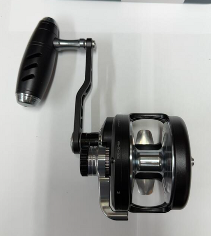 Maxel Rage Pro 90L Custom Matte Black Gray Conventional Jigging Reel Left Hand