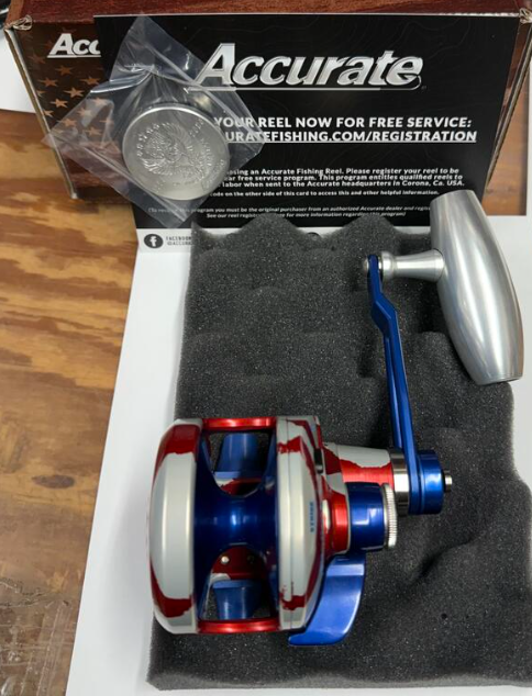 Accurate VT2-500N-JIG-250 Valiant 2 Limited Edition America 250th Anniversary Jigging Reel