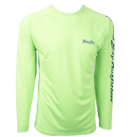 Bimini Bay Hook M' Long Sleeve Performance Shirt Mahi Mahi Green