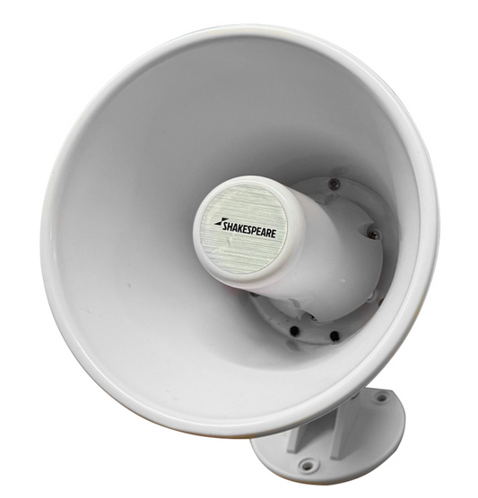 Shakespeare 15W 4-Ohm 5" Loud Hailer Speaker w/Bracket & Talkback - White.