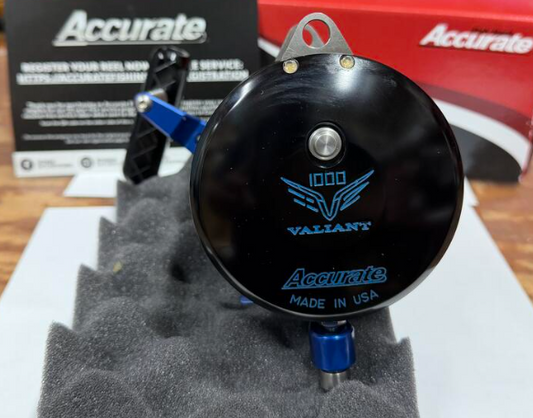 Accurate VT2-1000-BBL Valiant 2 1000 2-Speed Conventional Reel Black Blue Extreme Handle