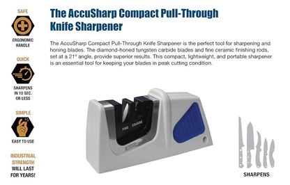 AccuSharp Compact Pull-Through 2-Stage Knife Sharpener