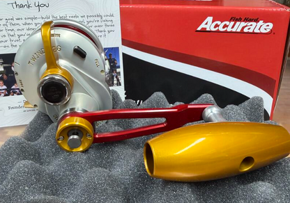 Accurate VT2-500N-FSFL Valiant Twindrag 500 Narrow 2-Speed V2 Jigging Conventional Reel Free State Of Florida Right Hand
