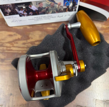 Accurate VT2-600N-JIG-FSFL Valiant Twindrag 600 Narrow 2-Speed V2 Jigging Conventional Reel Free State Of Florida Right Hand