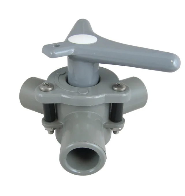 Bosworth Inline Model 94 Y-Valve, 1" Smooth, "V" Handle, Acetal 94-CPH