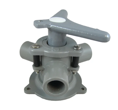 Bosworth Base Mount Y-Valve, 1/2" NPT Tapped (F), "V" Handle, Acetal BM94-A-CPH