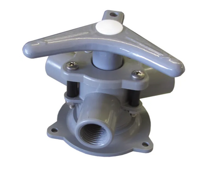 Bosworth Base Mount Y-Valve, 1/2" NPT Tapped (F), "V" Handle, Acetal BM94-A-CPH
