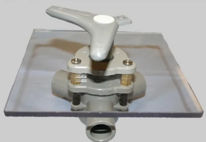 Bosworth Flush Mount M-94 Y-Valve, 3/4" Barbed Adapter, Long "V" Handle, Acetal M94AB-3/4-CPH