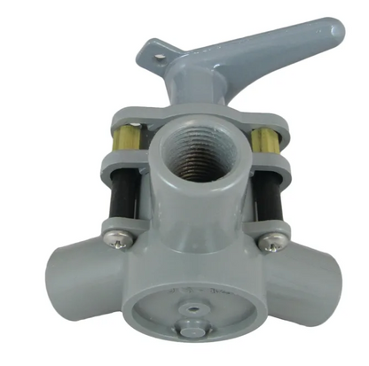 Bosworth Flush Mount M-94 Y-Valve, 3/4" Barbed Adapter, Long "V" Handle, Acetal M94AB-3/4-CPH