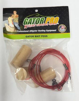 Gator Pro Gator Bait Pegs 3pk 30" 400# test Monofilament