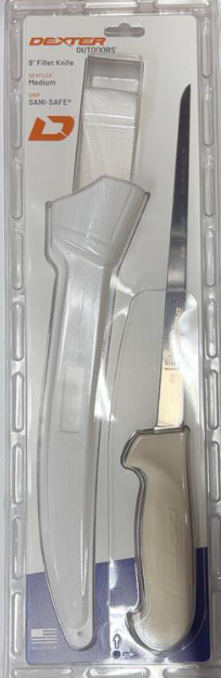 Dexter Russell Narrow Sani Safe Fillet Knife Medium Flex With Sheath 9"
