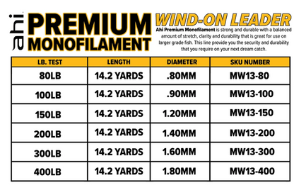 Ahi Wind-on Premium Fluorocarbon Leader
