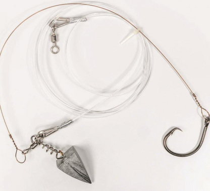 Balcktiph Fishing Surf Shark Rig With 6oz Pyramid Lead Weight