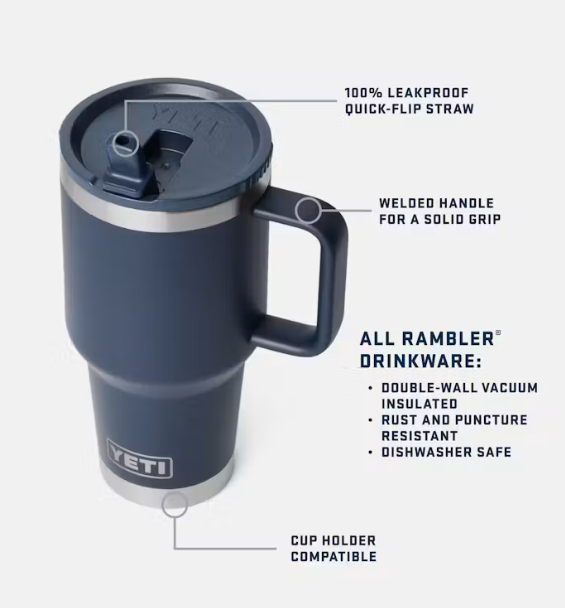 YETI Rambler Travel Straw Mug