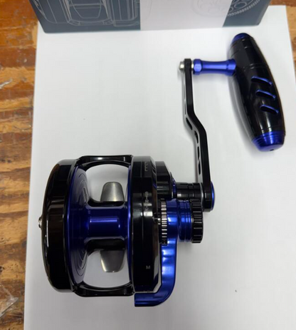 Maxel Rage Pro 90 Custom Black Blue Conventional Reel Right Hand