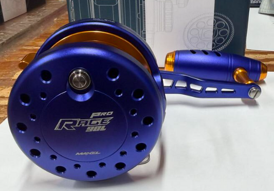 Maxel Rage Pro 90 Customer Blue Dark Gold Conventional Reel Left Hand