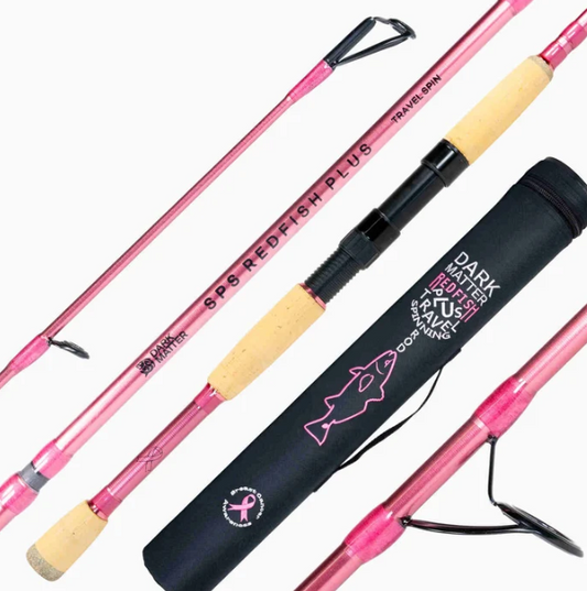 Dark Matter SPSRS70MHF4-BCA Breast Cancer Awareness SPS Inshore Redfish Travel Spinning Rod 7' 10-20lb