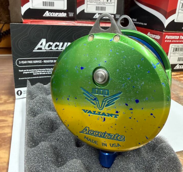 Accurate VT2-1000-MAHI Valiant 2 1000 2-Speed Mahi Conventional Reel Next Gen Handle