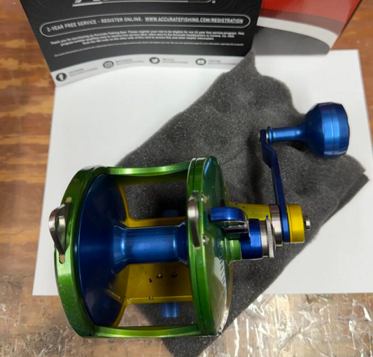 Accurate VT2-1000-MAHI Valiant Twindrag 1000 2-Speed Mahi Conventional Reel Right Hand