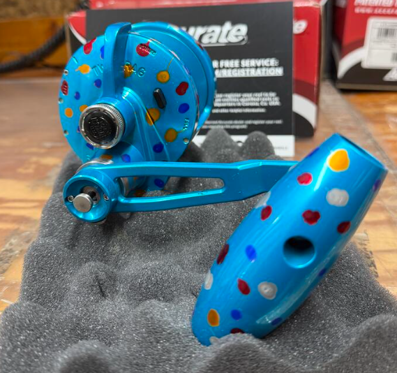 Accurate VT2-600N-FP Valiant 2 600 Narrow 2-Speed Conventional Reel Fruity Pebbles SPJ Handle