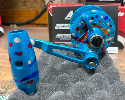 Accurate VT2-600NL-FP Valiant 2 600 Narrow 2-Speed Conventional Reel Fruity Pebbles Left SPJ Handle