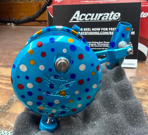 Accurate VT2-600NL-FP Valiant 2 600 Narrow 2-Speed Conventional Reel Fruity Pebbles Left SPJ Handle